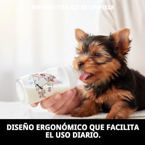 Biberón con Kit de Limpieza: Cuidado Ideal para Mascotas