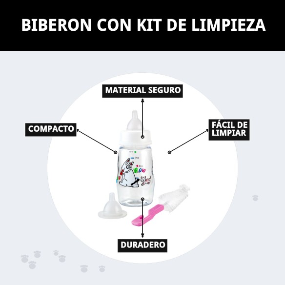 Biberón con Kit de Limpieza: Cuidado Ideal para Mascotas
