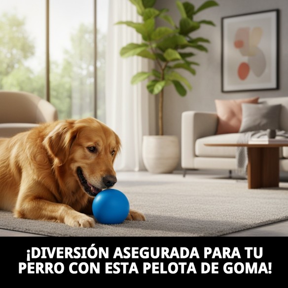 Pelota de Caucho Maciza Mediana 6.5 cm para Mascotas