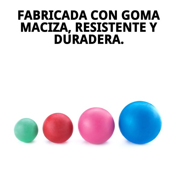 Pelota de Caucho Maciza Mediana 6.5 cm para Mascotas