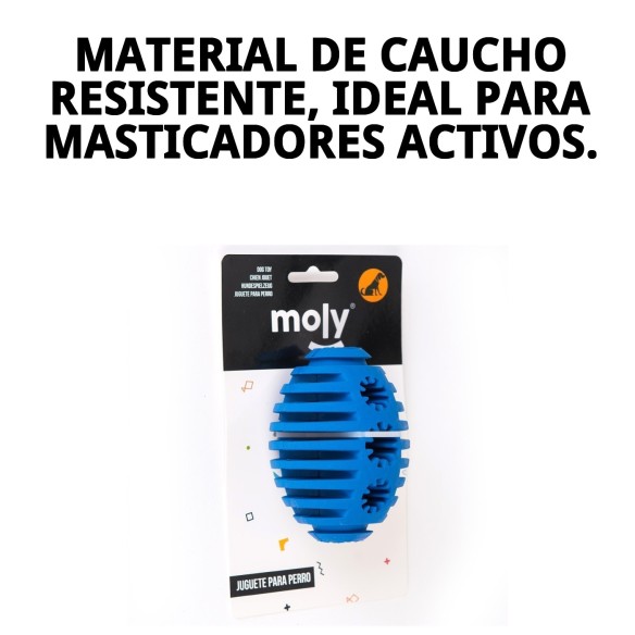 Pelota Rugby de Caucho M - Mordedor Divertido y Duradero
