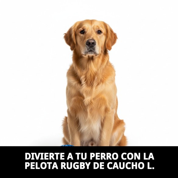 Pelota Rugby de Caucho L - Divertido Mordedor para Mascotas