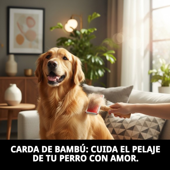 Carda Bambu Mediana para Peluquería de Mascotas