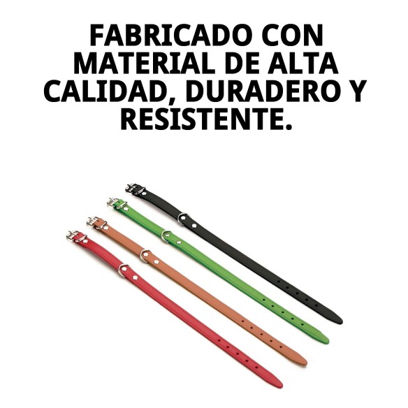 Collar de Cuero Liso para Mascotas 30 x 1.3 cm