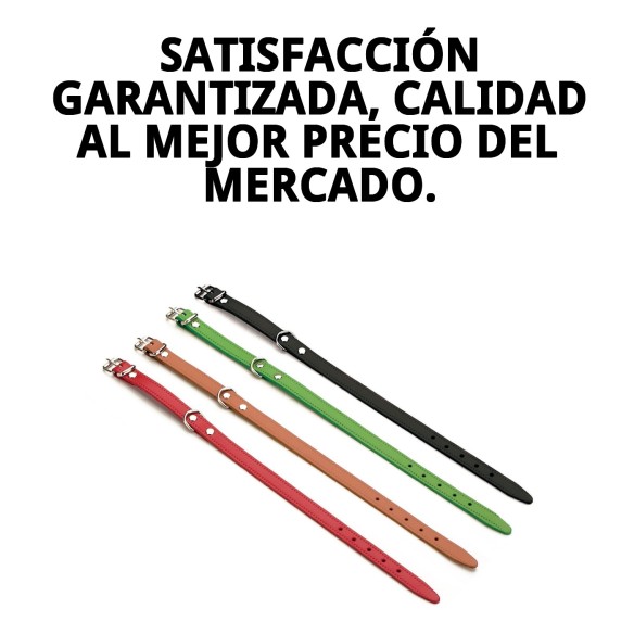 Collar de Cuero Liso para Mascotas 30 x 1.3 cm