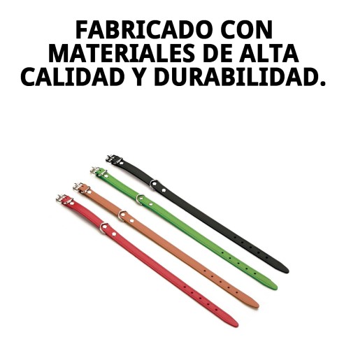 Collar de cuero liso 40x1.5 cm - Calidad y estilo para tu perro