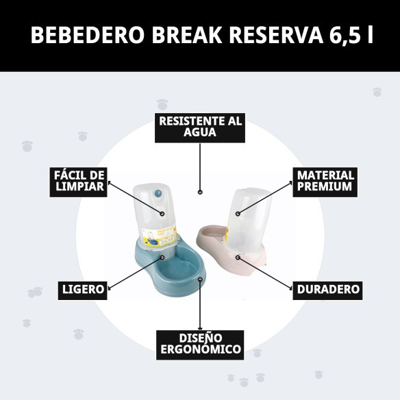 Bebedero Break Reserva 6,5L: Comodidad y Estilo para Mascotas