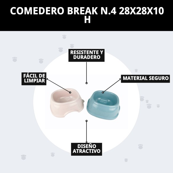 Comedero Break N.4 28x28x10 cm para tu mascota