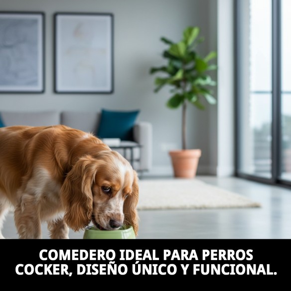 Comedero Break N.9 para Cocker - Ideal y Práctico 19x19x11
