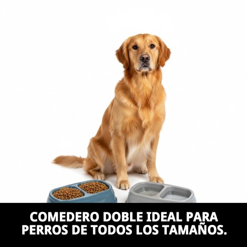 Comedero Doble Break N.11 para Mascotas - 28x17x6 cm