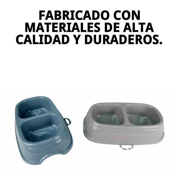 Comedero Doble Break N.11 para Mascotas - 28x17x6 cm
