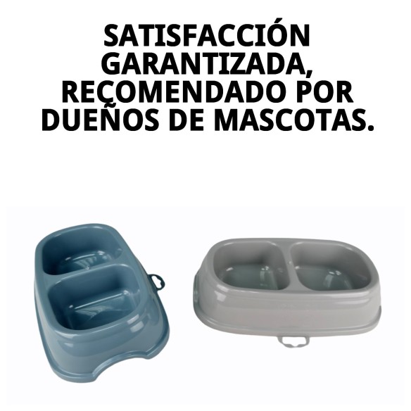 Comedero Doble Break N.11 para Mascotas - 28x17x6 cm