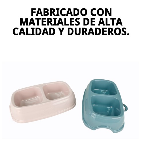 Comedero Doble Break N.13 para Mascotas - 21x13x5 cm