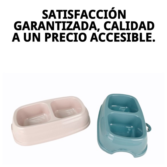 Comedero Doble Break N.13 para Mascotas - 21x13x5 cm