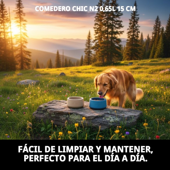 Comedero Chic N2 0,65L - Elegancia y comodidad para tu mascota