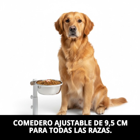 Comedero Multiusos Ajustable 9,5 cm para Mascotas
