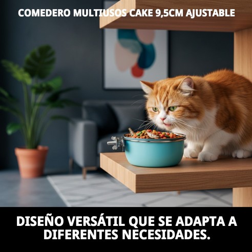 Comedero Multiusos Cake 9,5cm Ajustable para Mascotas