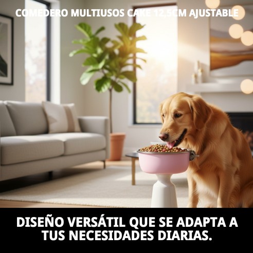 Comedero Multiusos Cake Ajustable 12,5cm para Mascotas