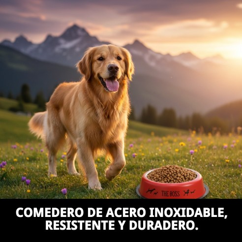 Comedero Acero Inoxidable Antideslizante 18cm 0,90L