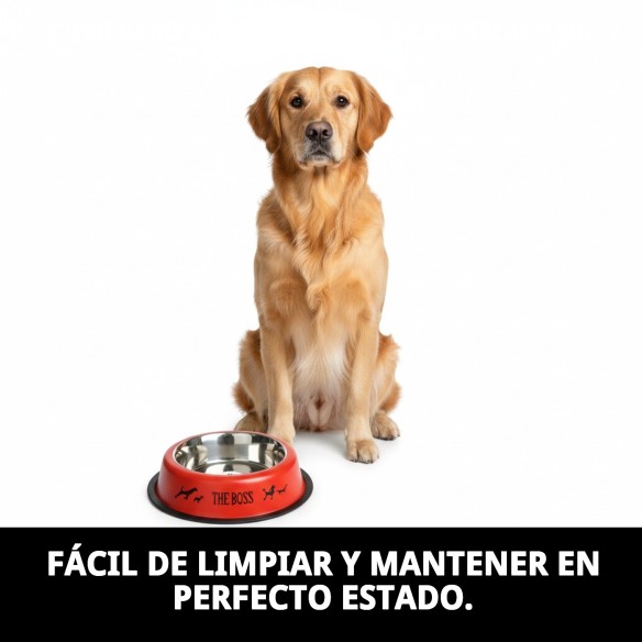 Comedero Acero Inoxidable Antideslizante 18cm 0,90L