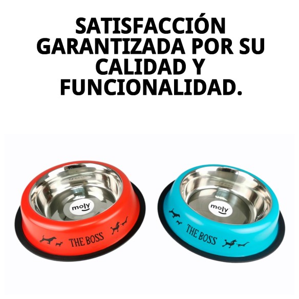 Comedero Acero Inoxidable Antideslizante 18cm 0,90L