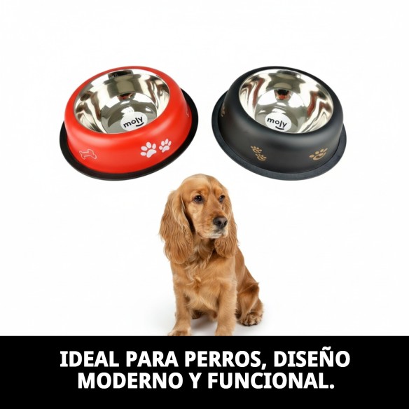 Comedero Acero Inoxidable Cocker Draw 18cm 0,85L