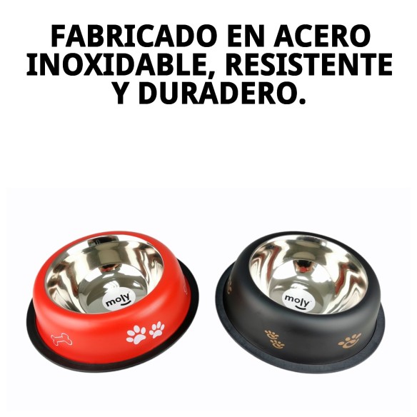 Comedero Acero Inoxidable Cocker Draw 18cm 0,85L