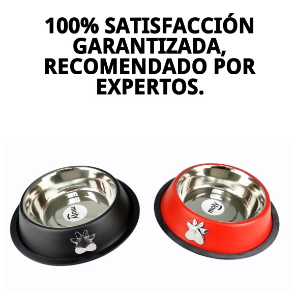 Comedero de Acero Antideslizante Motif 18cm 0,90L para Mascotas