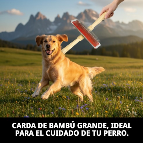 Carda de Bambú Grande para Peluquería de Mascotas