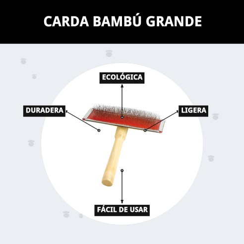 Carda de Bambú Grande para Peluquería de Mascotas