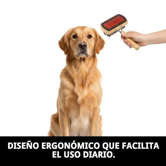 Cepillo de Bambú Carda Doble para Mascotas - Moly