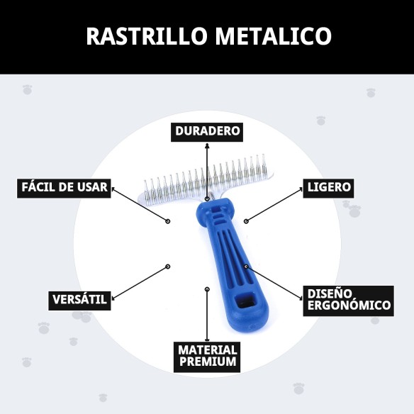 Rastrillo Metálico para Mascotas - Calidad y Durabilidad