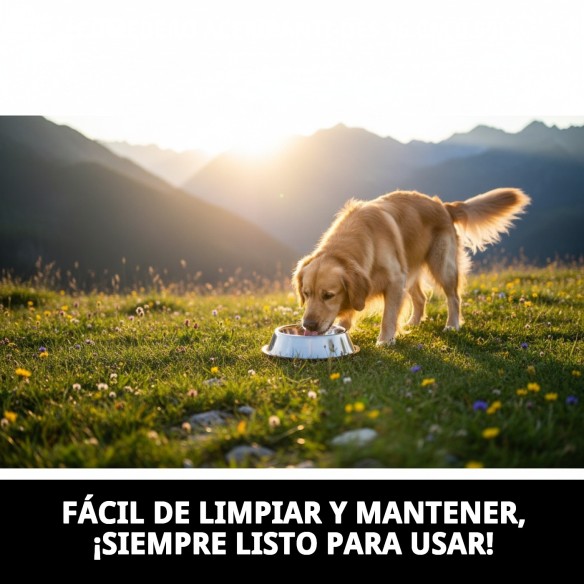 Comedero Acero Anti-Deslizante 16 cm 0.55L para Mascotas