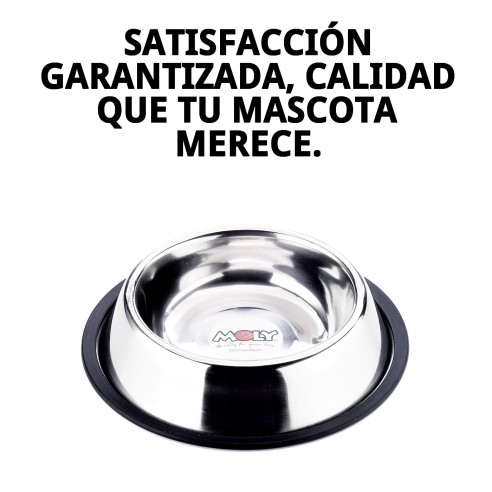 Comedero Acero Anti-Deslizante 16 cm 0.55L para Mascotas