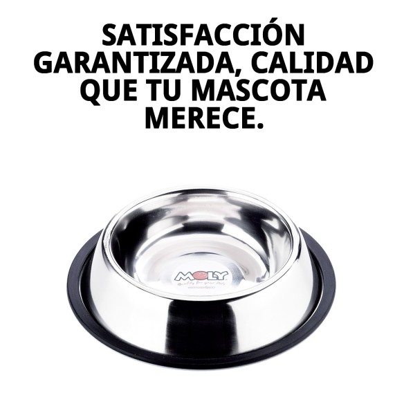 Comedero Acero Anti-Deslizante 16 cm 0.55L para Mascotas