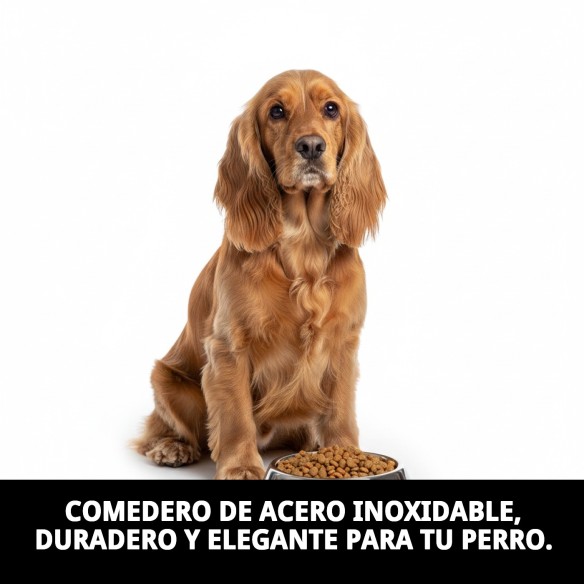 Comedero de Acero para Cocker 17,5 cm - 0,90 L que Dura