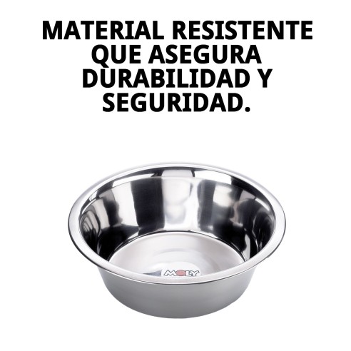 Comedero de Acero Eco 25cm - Capacidad 2.6L para Mascotas