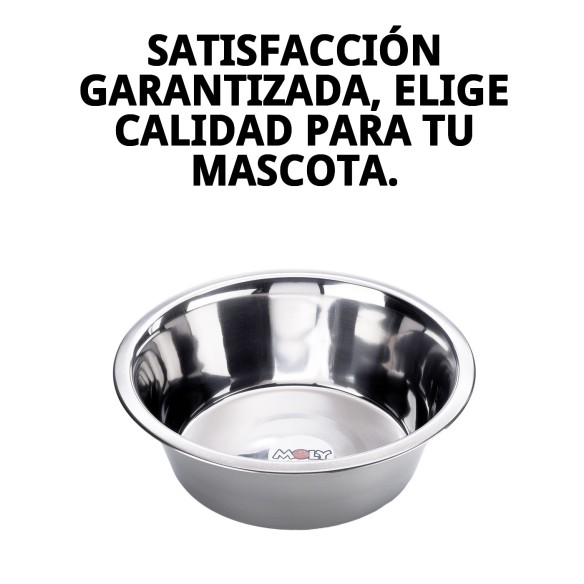 Comedero de Acero Eco 25cm - Capacidad 2.6L para Mascotas