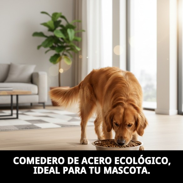 Comedero de Acero Eco 29cm - Ideal para tu Mascota