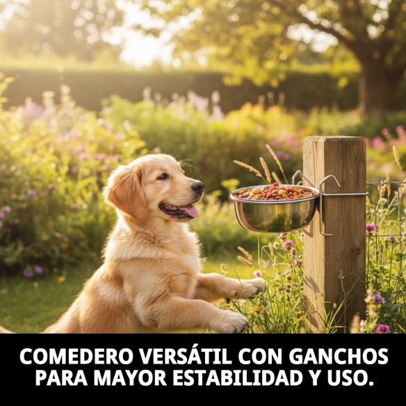 Comedero Multiusos 9cm con Ganchos - Práctico y Funcional