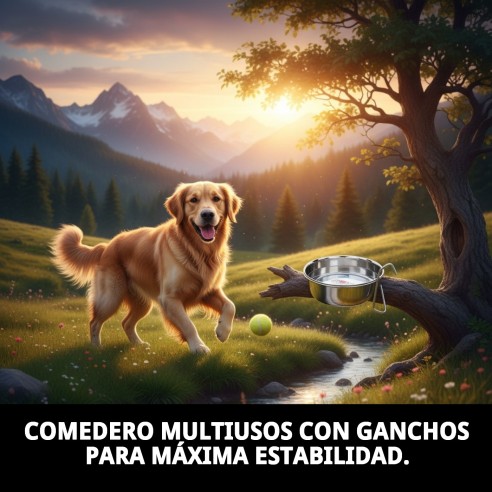 Comedero Multiusos 15cm con Ganchos - Ideal para tu Mascota