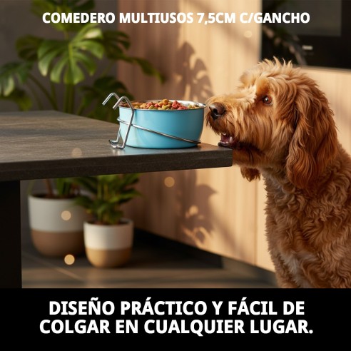 Comedero Multiusos 7,5cm con Gancho - Resistencia y Calidad