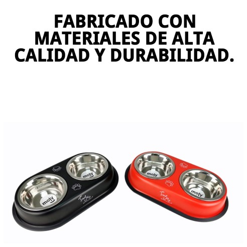 Comedero Doble Draw 13.5cm: Estilo y Funcionalidad para Mascotas