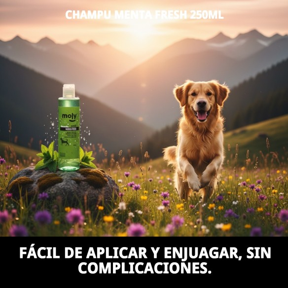 Champú Menta Fresh para Perros - 250ml, Higiene y Aroma