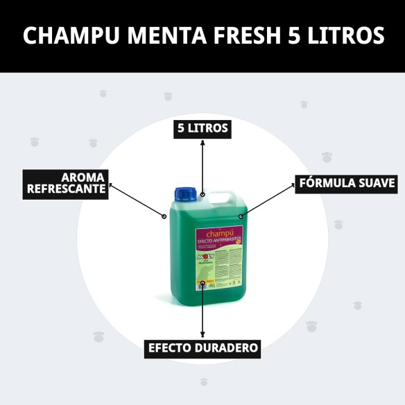 Champú Menta Fresh 5L: Protección y frescura para tu perro
