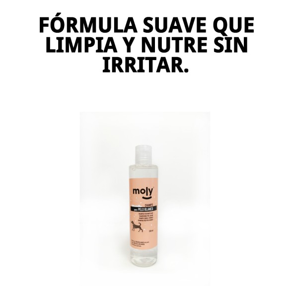 Champú Pelo Blanco 250ml - Brillo y Volumen para Mascotas
