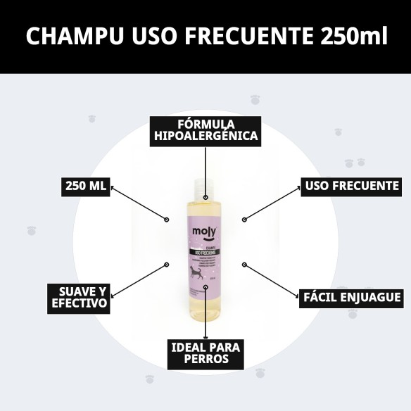 Champú Uso Frecuente 250ml para Perros - Suave y Brillante
