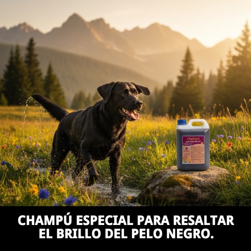 Champú para Perros Pelo Negro 5L | Brillo y Limpieza Intensa