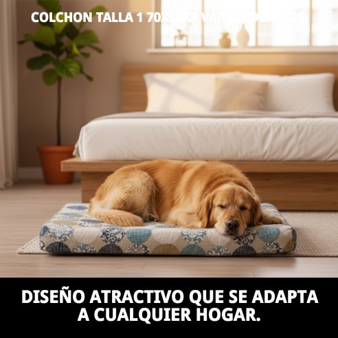 Colchón Talla 1 70x55x9 para Mascotas - Varios Diseños