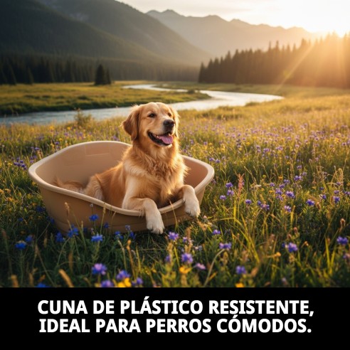 Cuna Plástico N.2 55x37x26cm - Comodidad para tu Mascota